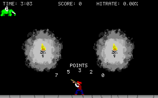 Points for shooting an elephant, shown per aiming position